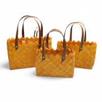  Набор корзин - сумок натуральных ( 3 шт. )