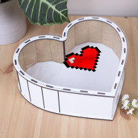 Дерев'яна коробка серце 27 см