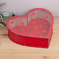 Дерев'яна коробка серце 27 см