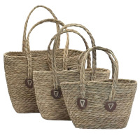 Набор корзин-сумок высоких натуральных (3шт.)