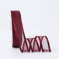 Лента из органзы 2,5 см с кантом